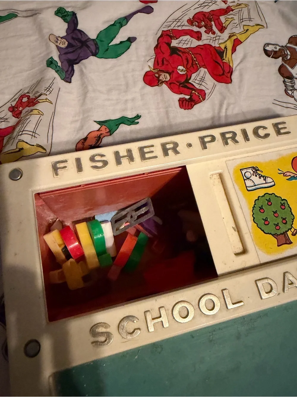 Fisher-Price School Days Desk Magnetic Drawing Board in Cream and Teal